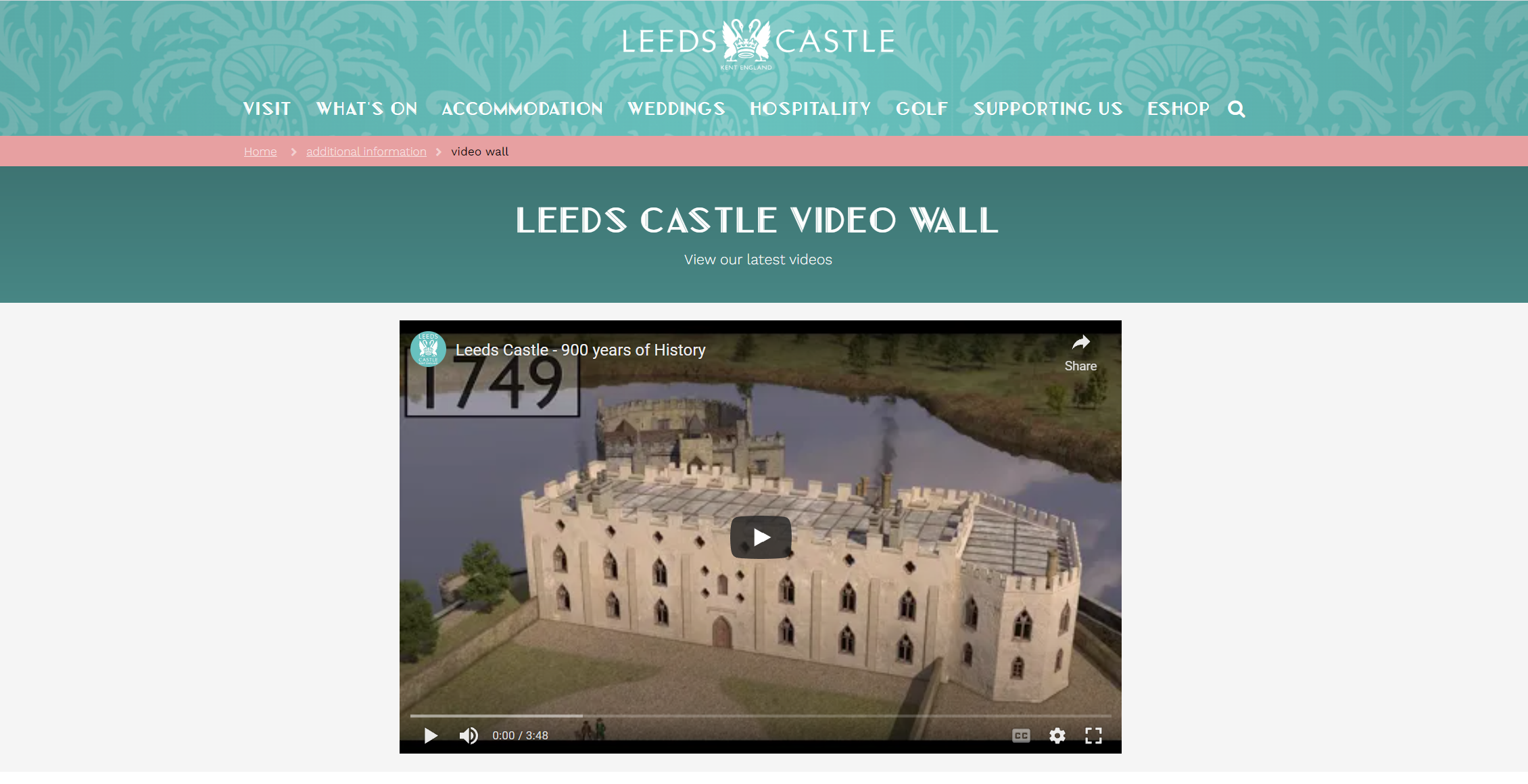 Leeds Castle Video Wall